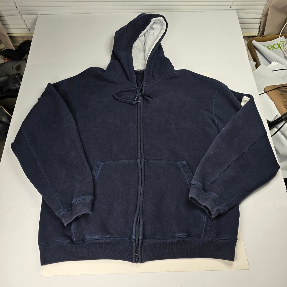 Nautica Mens America's Cup 2003 Stars & Stripes Zip Hoodie Navy XL